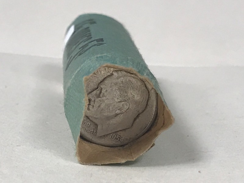 (1) Roll Of 1950s Dimes--(50) Coin...