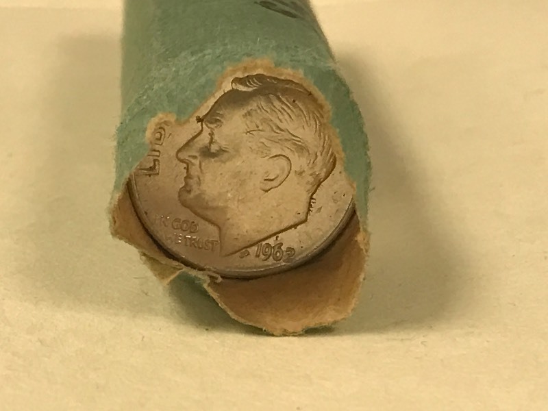(1) Roll Of 1960-1964 Dimes--(50) C...