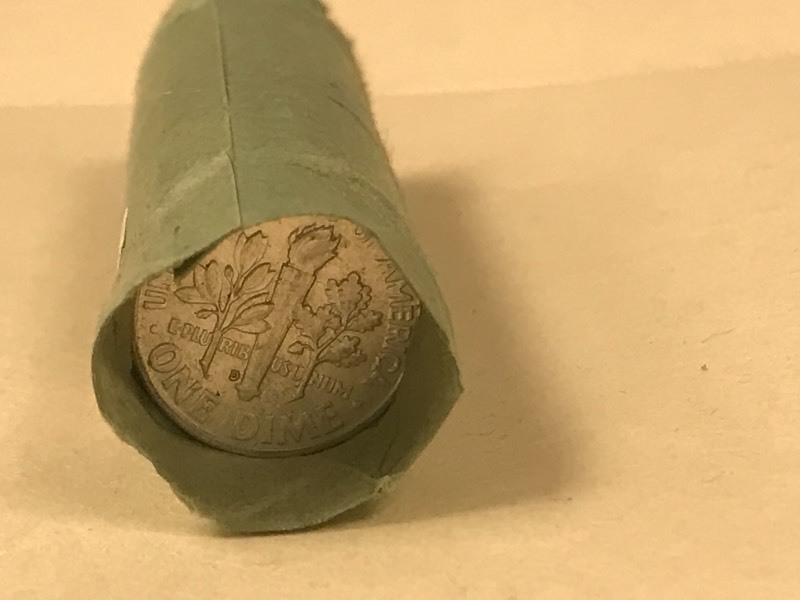 (1) Roll Of 1960-1964 Dimes--(50) C...