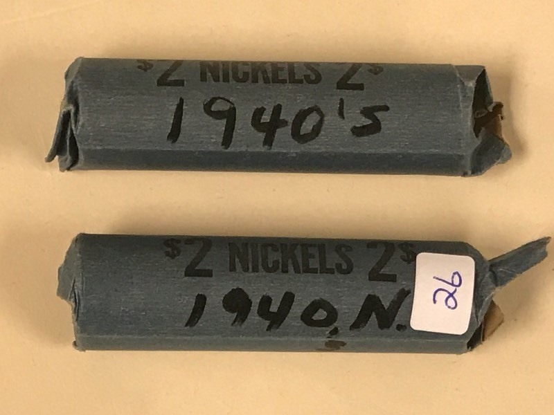 (2) Rolls Of 1940s Nickels ...