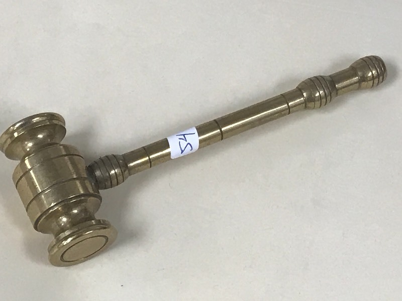 Solid Brass Gavel, 5 Length ...