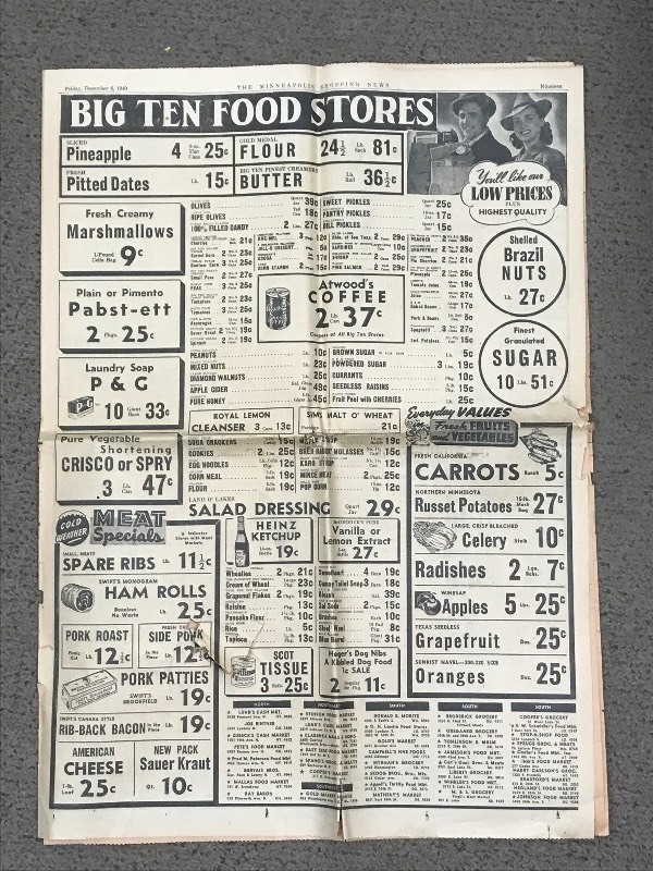 Vintage Newspaper December 6th 194...
