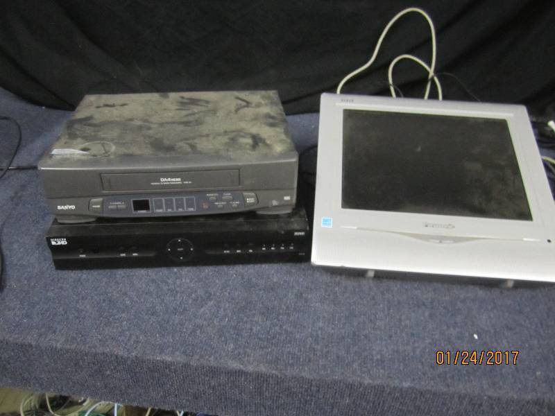 lot 23 image: Panasonic 14 inch  LCD TV, Sanyo VH...