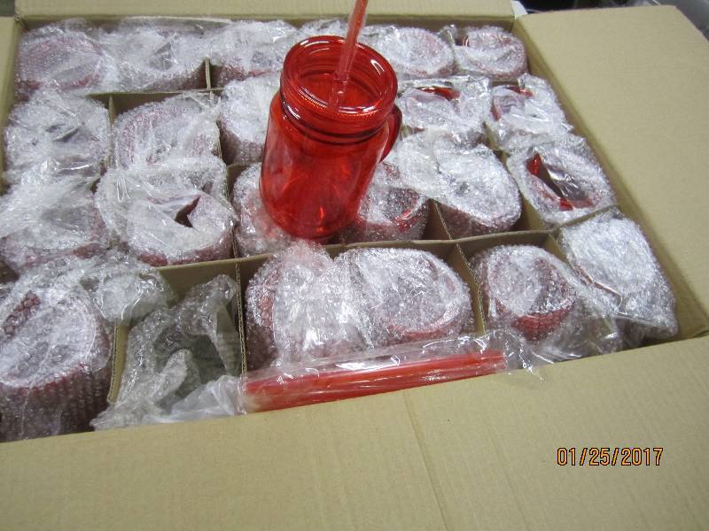 lot 78 image: Case of 24 Insulated Mason Jar Tumb...