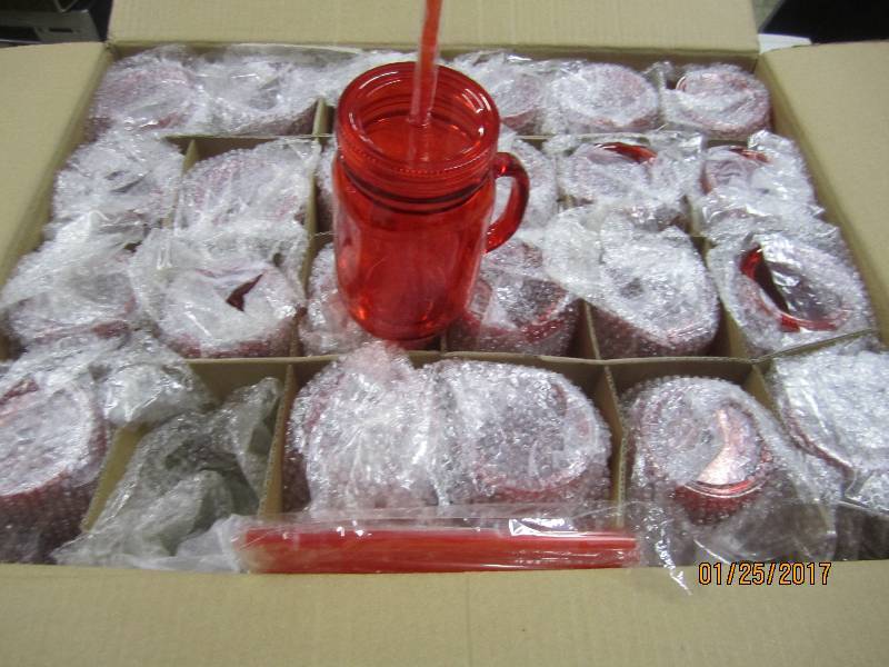 lot 79 image: Case of 24 Insulated Mason Jar Tumb...
