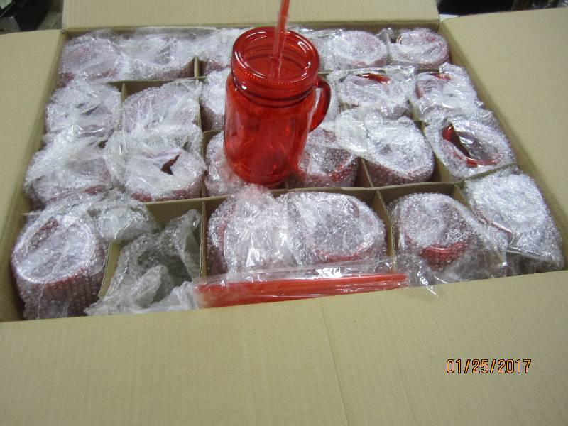 lot 80 image: Case of 24 Insulated Mason Jar Tumb...
