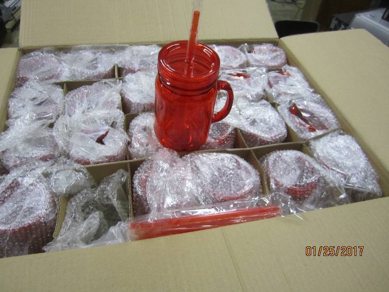 lot 83 image: Case of 24 Insulated Mason Jar Tumb...