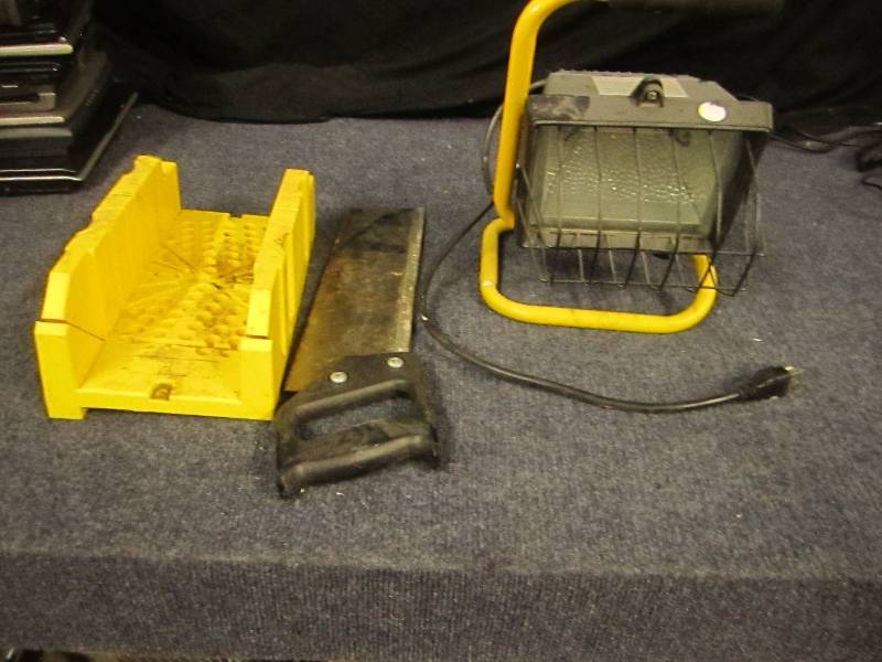 lot 143 image: Shop Light, Miter BoxSaw...