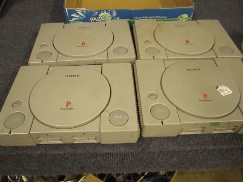 lot 153 image: Lot of 4 Sony Play Station Consoles...
