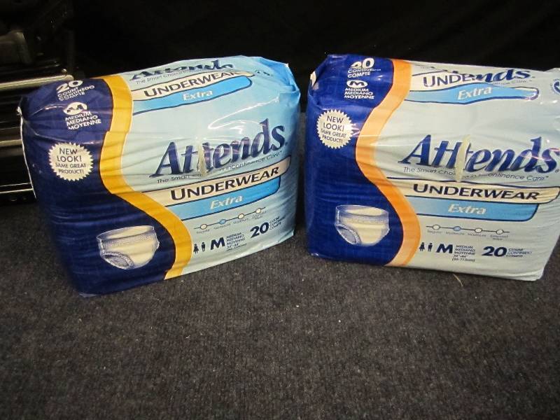 lot 162 image: Lot of 2 Attends Medium Underwear 2...