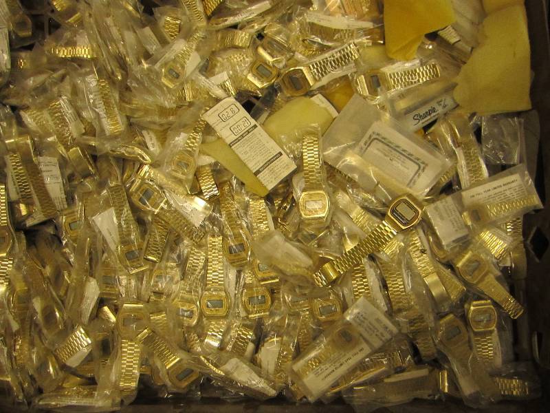 lot 174 image: Large Flat of Contina LCD Watches...