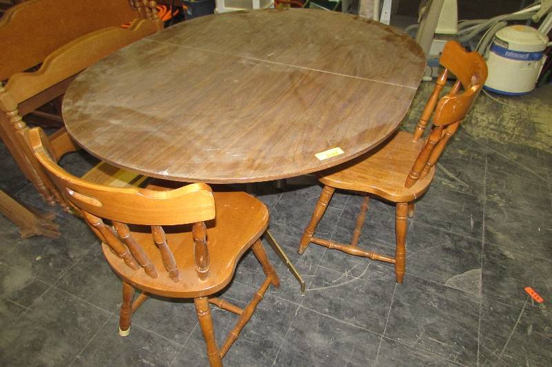 Table and two chairs