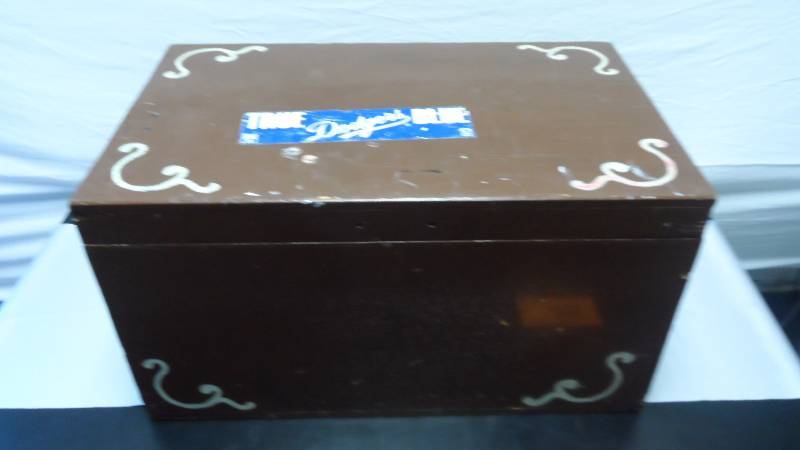 Brown with White Pinstrips Trunk