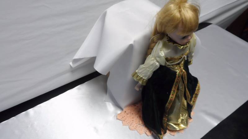 Porcelain Doll Black Dress