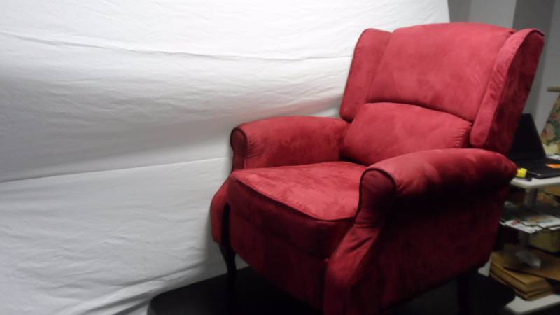 Red Reclining Wingback Chair