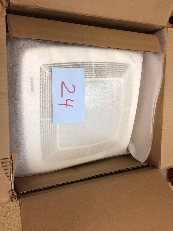 lot 24 image: QTXEQTX Series Very Quiet 110 CFM Ceiling Exhaust Bath Fan with Light and Night-Light, ENERGY STAR Qualified never used