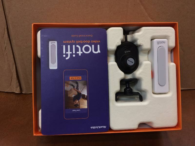 lot 35 image: Heath Zenith Notifi Video Doorbell System Sl-3010-00