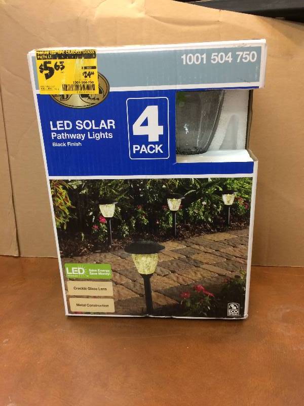 lot 65 image: Hampton Bay LED Solar pathways lights