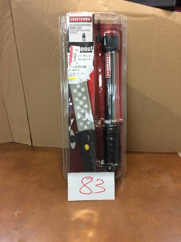 lot 83 image: Craftsman 35 LED Rechargeable work Light