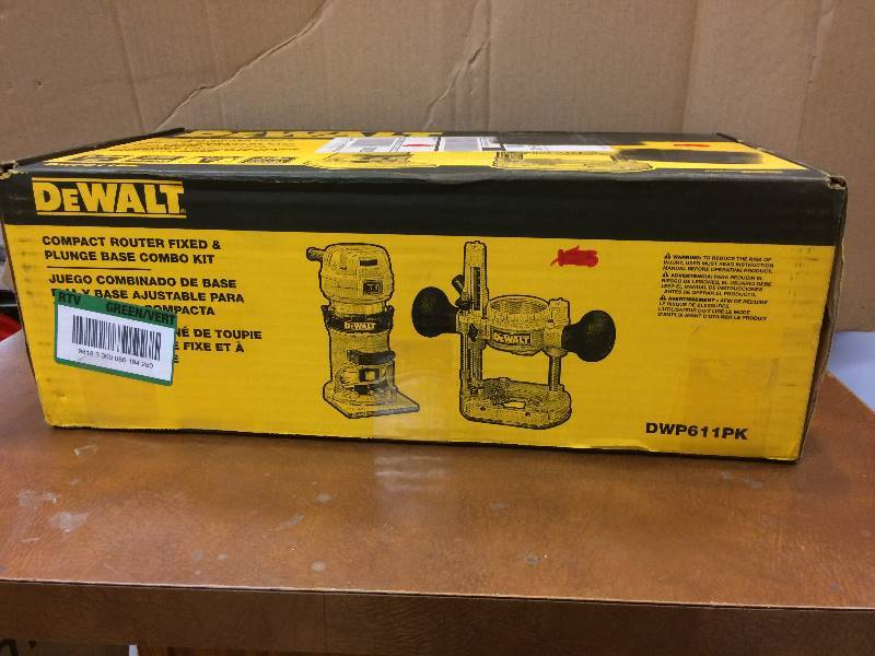 lot 88 image: Dewalt 1.25 HP Compact Router with Plunge Base never used