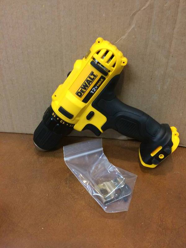 lot 93 image: Dewalt 12-Volt Max Lithium-Ion 38 in. Cordless Drill (Tool-Only) never used
