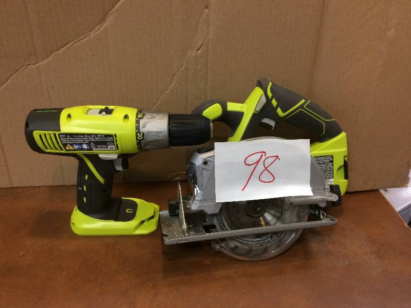 lot 98 image: Ryobi ONE 18-Volt Lithium-Ion Starter Combo Kit (2-Tool only) Battery and charger not included