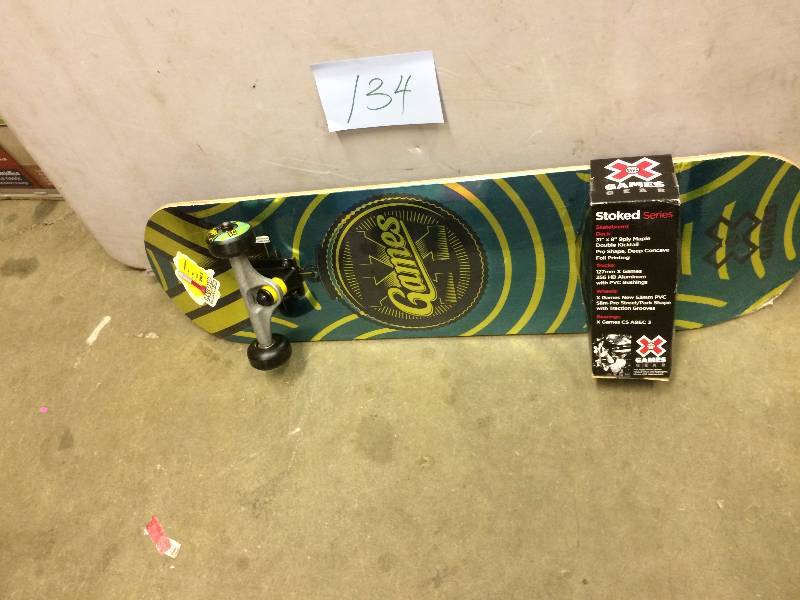 lot 134 image: Xgames scateboard new