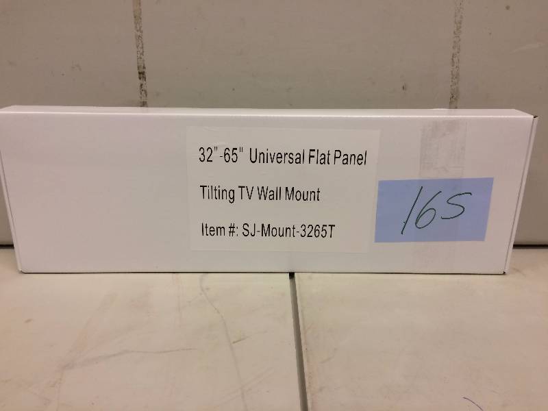 lot 165 image: 32 to 65 Universal Flat Panel tilting TV Wall Mount