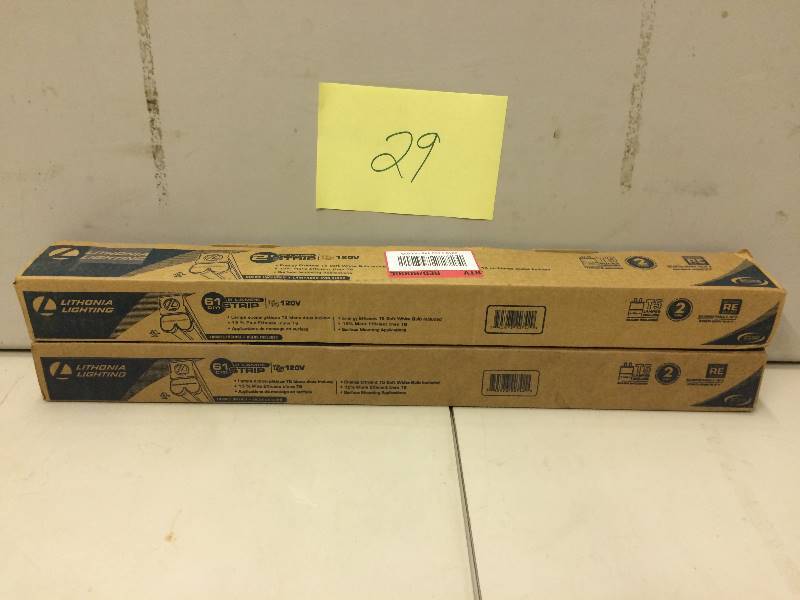 lot 29 image: Lot of 2 - 24 In. Fluorescent Mini T5 Double Strip never used
