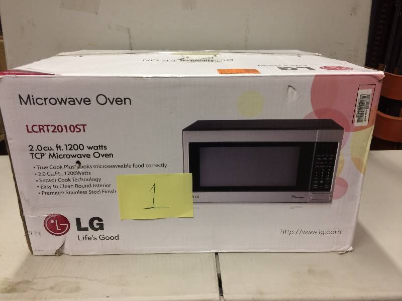 lot 1 image: LG Microwave Oven model 2.0 cu  LCRT2010ST