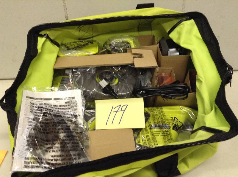 lot 179 image: Ryobi 18V 4 Pc Super Combo Kit