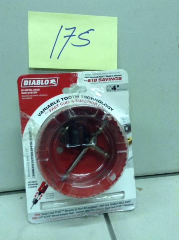 lot 175 image: Diablo Bi-Metal Hole