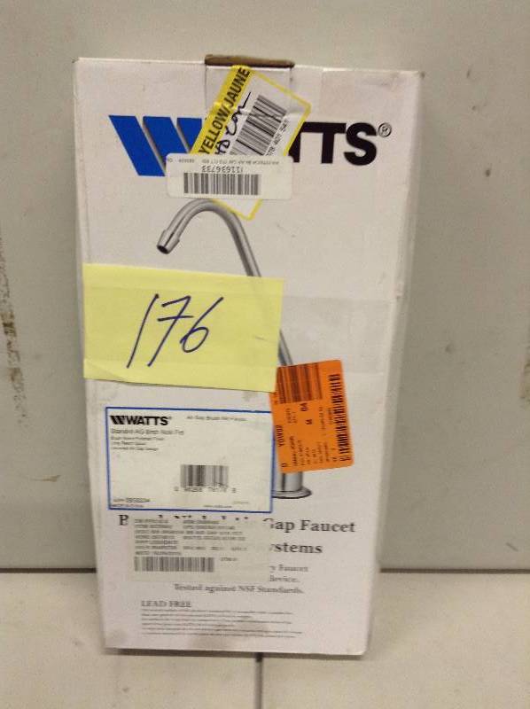 lot 176 image: Watts 0958234 Brushed Nickel Air Gap Standard Faucet for Reverse Osmosis System