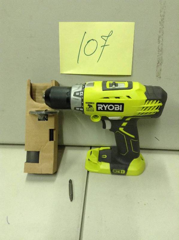 lot 107 image: Ryobi ONE 18-Volt 12 in. Hammer Drill