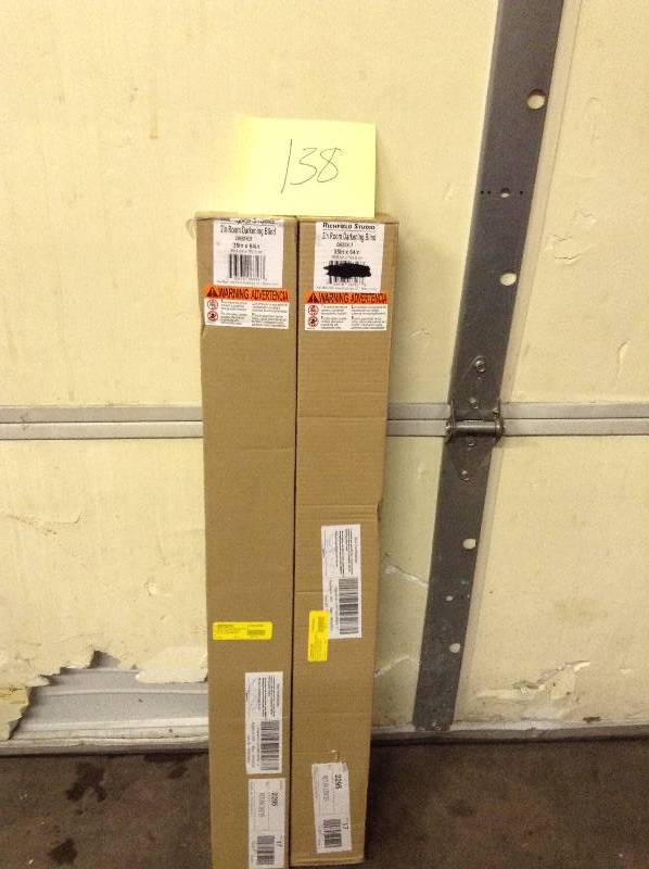 lot 138 image: Lot of 2 Richfield Studios 2 Inch Room Darkening Blinds, Chestnut