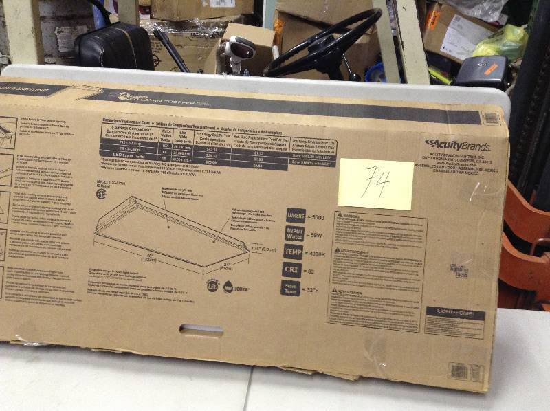 lot 74 image: Lithonia Lighting 2GTL4 SWL LED Linear Recessed Lightning never used