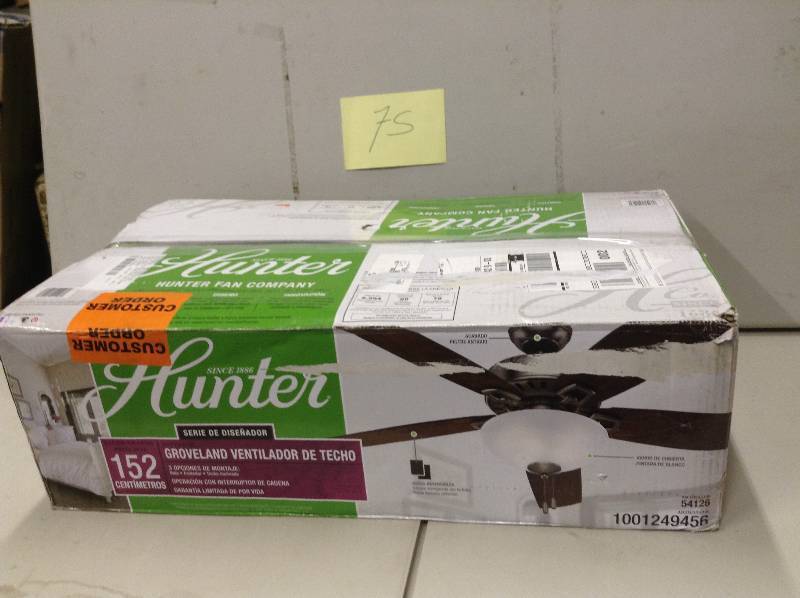 lot 75 image: Hunter Groveland 60 Ceiling Fan