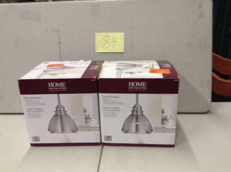 lot 84 image: Lot of 2 Home Decorators Dome Pendant New