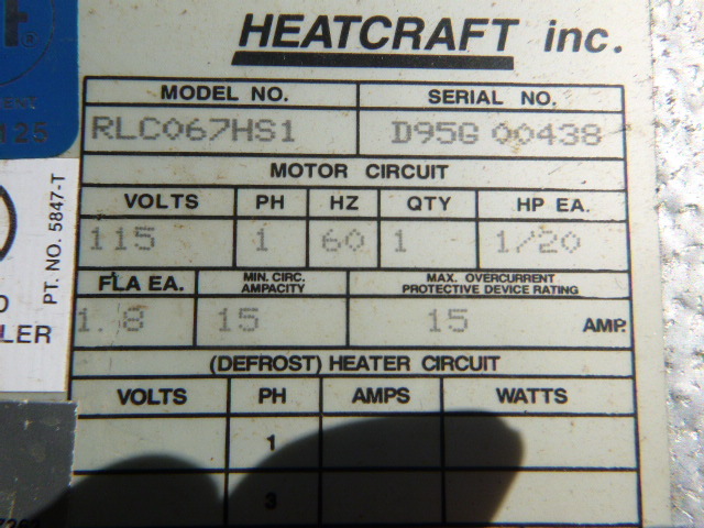 heatcraft part numbers