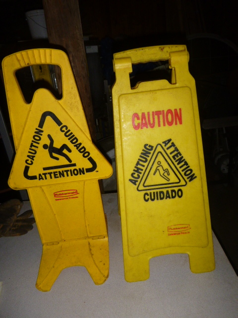 lot 96 image: 2 Caution Signs