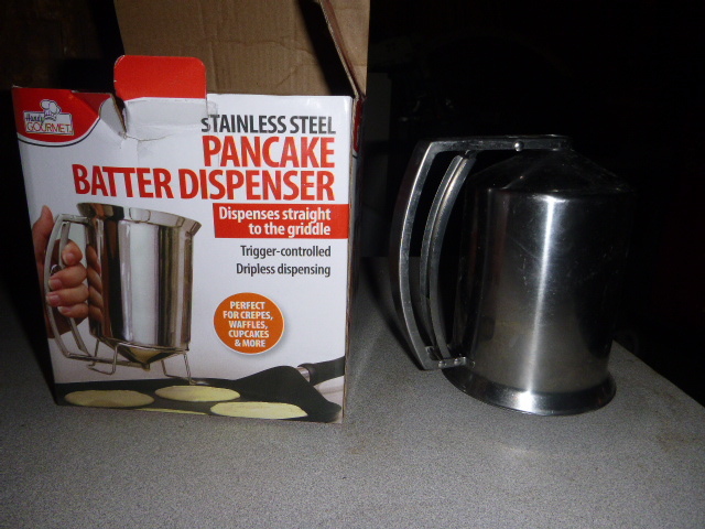 lot 98 image: Handy Gourmet Stainless Steel Pancake Batter Dispenser
