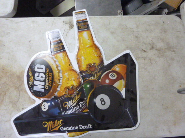 lot 129 image: Miller Genuine Draft Metal Sign