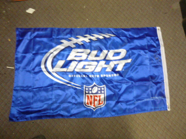 lot 142 image: Bud Light NFL Banner Flag