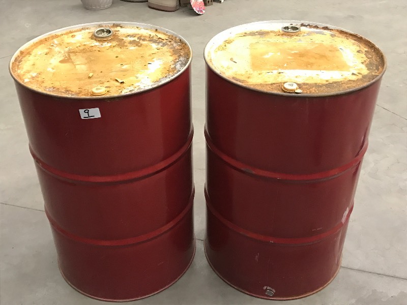 lot 9 image: (2) 55-Gallon Steel Barrels ...