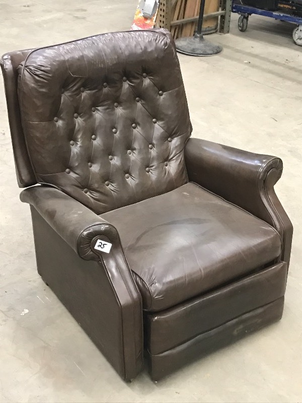 lot 25 image: Reclining Arm Chair, Good Condition...