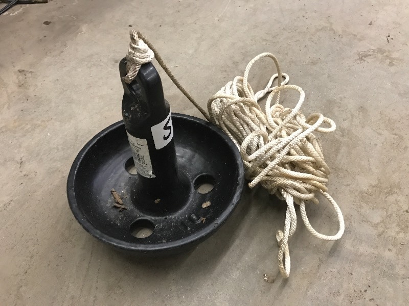lot 59 image: 10# Boat Anchor With Rope ...