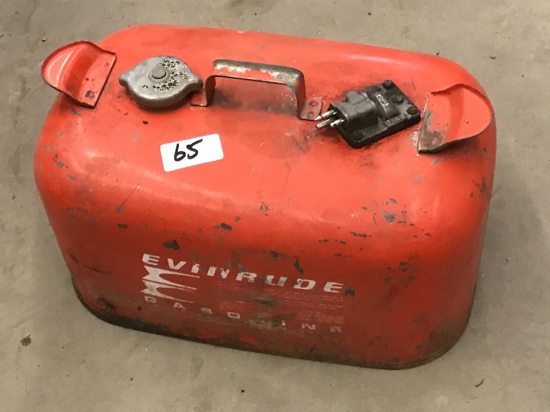 lot 65 image: Evinrude 6-Gallon Steel Boat Motor ...