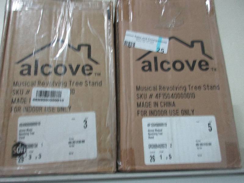 2 musical revolving tree stands