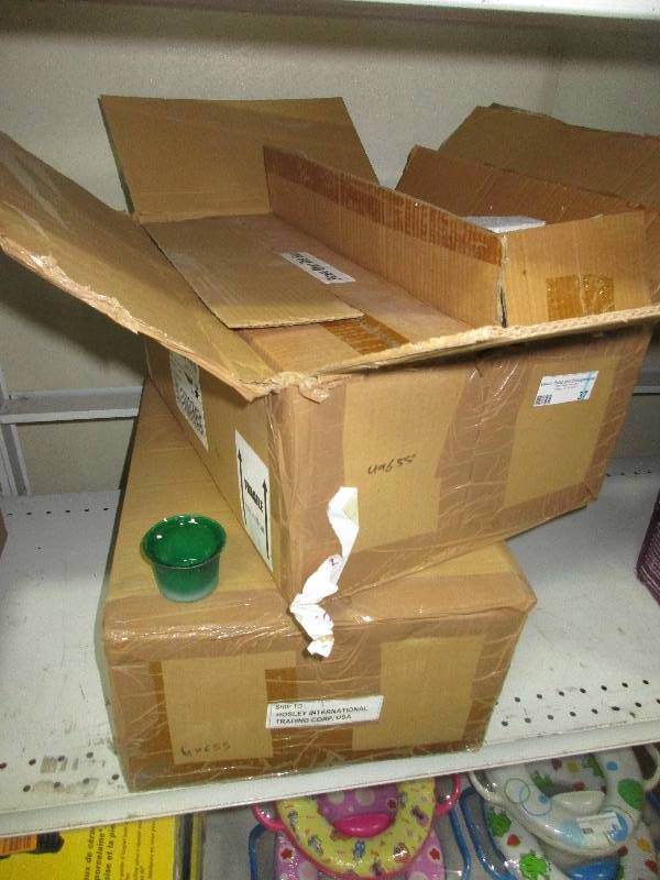 2 cases of turquoise tea light holders 96 total