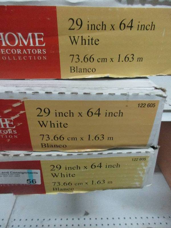 3 - 2 white blinds all are 29x64
